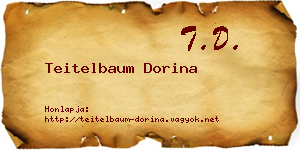Teitelbaum Dorina névjegykártya